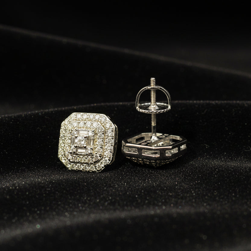 Moissanite 0.69 ctw Square Earring
