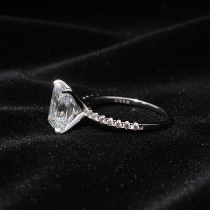 Moissanite 3.28 ctw Emerald Ring