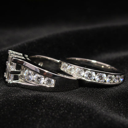Moissanite 2.05 ctw Prince Cut Ring with Band