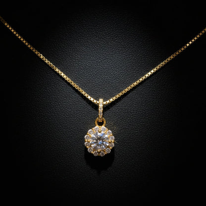 Moissanite 0.8 ctw Round Pendant