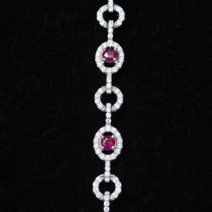 Lab 1.54 ctw Oval Shaped Bracelet