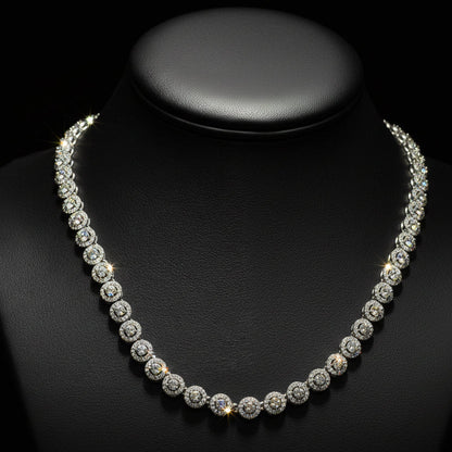 Silver Moissanite Necklace at Earring Kingz